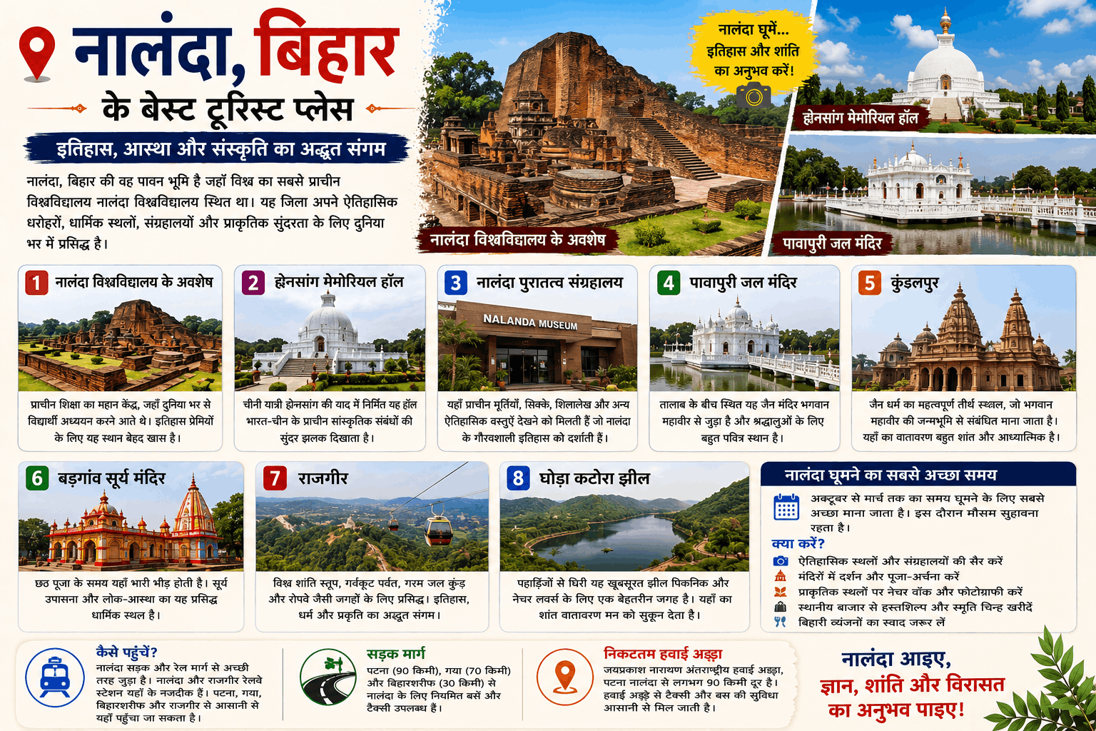 Nalanda Bihar Ke Best Tourist Places